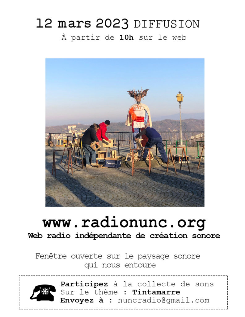 Diffusion du 12 mars 2023 sur Radio Nunc, webradio indépendante à Marseille