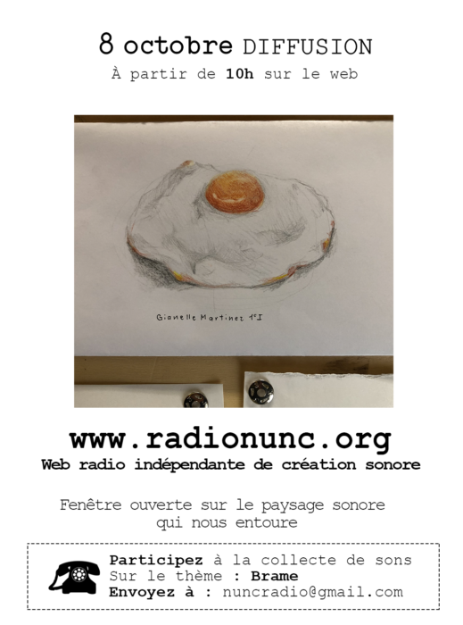Diffusion du 8 octobre 2023 - Radio Nunc webradio alternative à Marseille